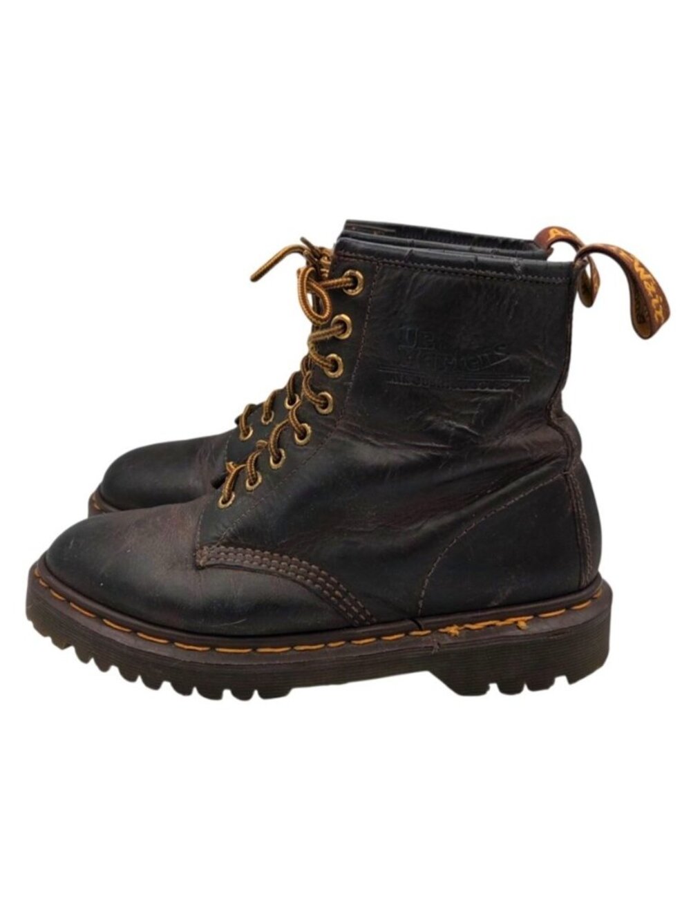 VTG Dr Martens 1460 Bex Crazy Horse Leather Lace Up Boots Brown Size UK 5 US 7 - Picture 2 of 8